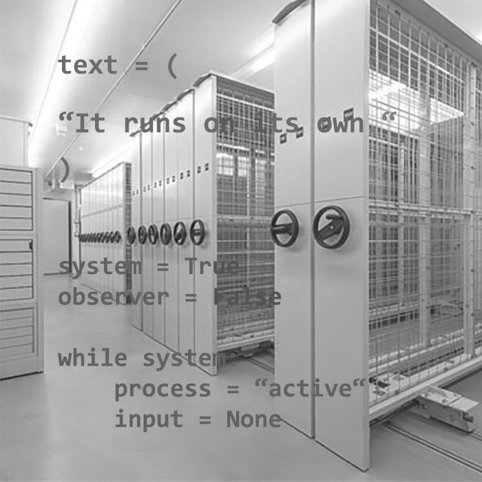 Image and code series panel #11 by Christa Walhof, artist